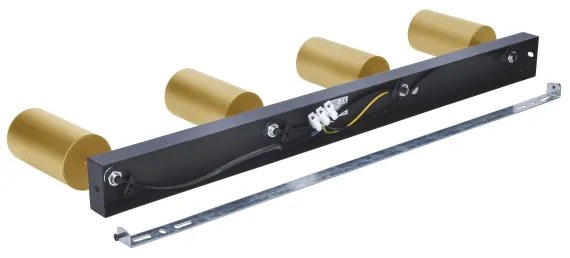 Brilagi - Spot LED RGBW reglabil SELE GOLDEN 4xGU10/6W/230V negru/auriu