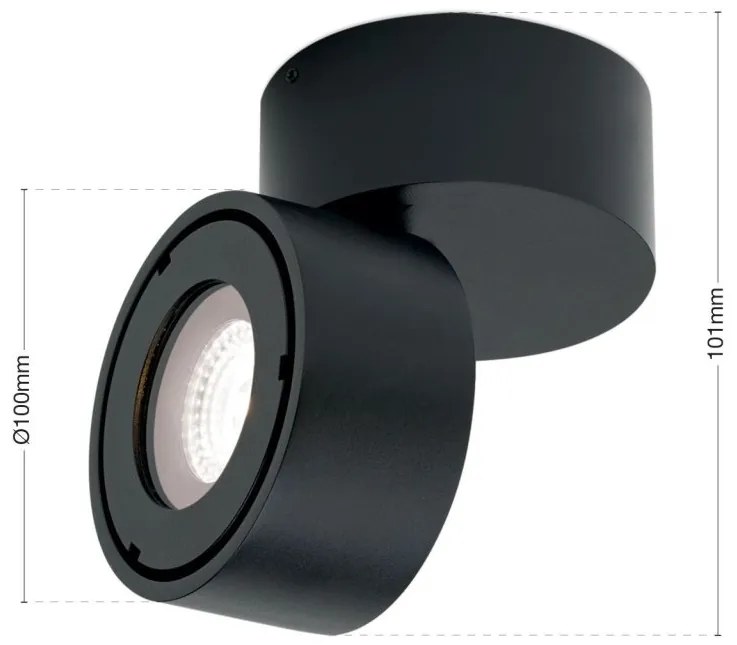 Spot LED aplicat reglabil iluminat exterior IP65 HARVEY negru