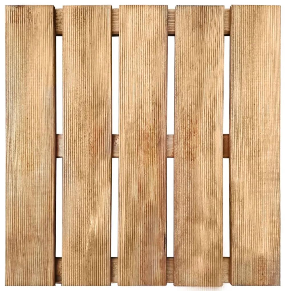 Placi de pardoseala, 6 buc., maro, 50 x 50 cm, lemn Maro, 1