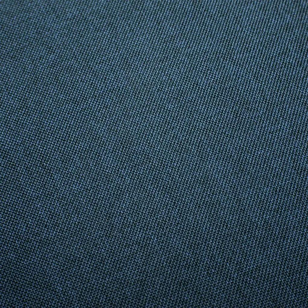 Scaune de masa pivotante, 4 buc., albastru, textil 4