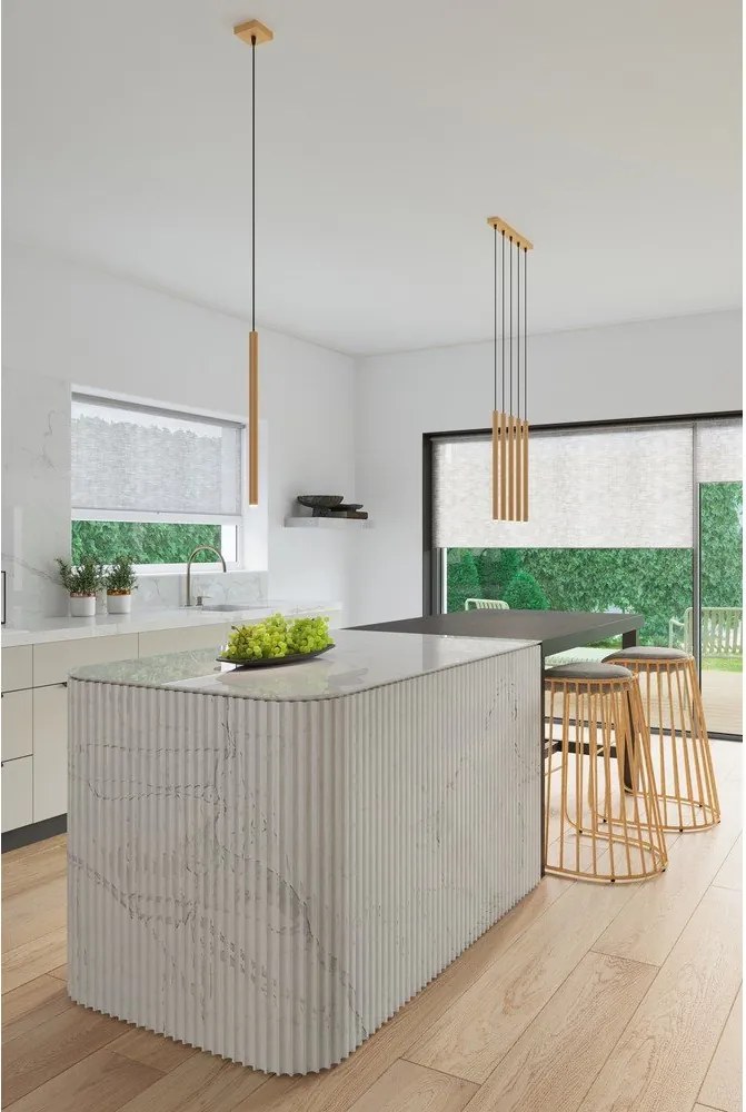 Lustră aurie din metal Fideus – Sollux