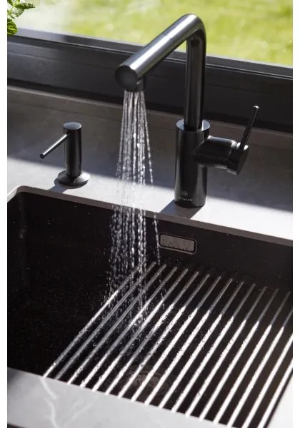 Dozator încastrat de săpun KFA Armatura 990-100-81 DUERO negru mat