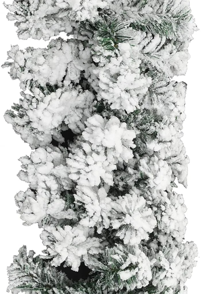 Ghirlanda de Craciun cu zapada, verde, 5 m, PVC