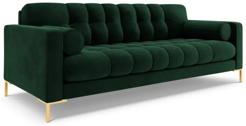 Canapea Bali 4 locuri velvet/picioare gold L217 cm