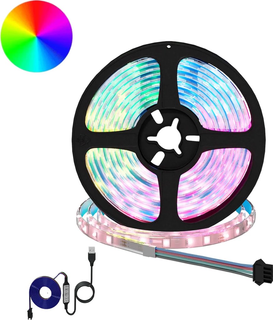 vidaXL Bandă LED 2 pcs Negru și transparent 2300 mm Cupru și Plastic