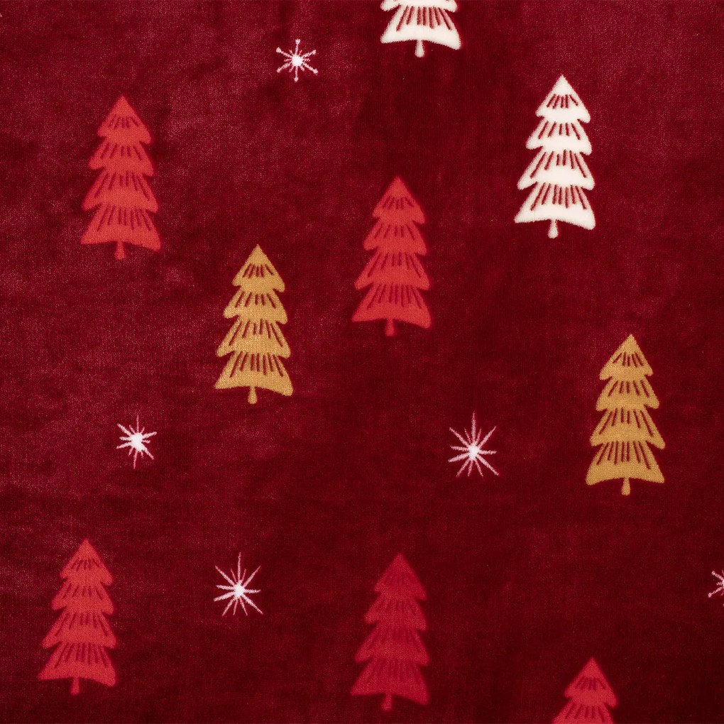 Lenjerie de pat din microflanel 4Home Crimson Woods, 160 x 200 cm, 70 x 80 cm