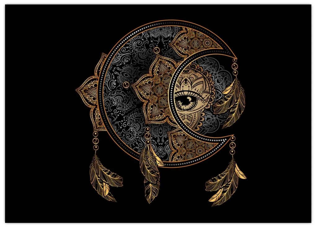 Tablou pe sticlă - Ochiul magic (70x50 cm)