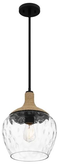 Lustră pe tijă Quoizel QZ-ROYER-1P-MBK ROYER 1xE27/60W/230V d. 30,2 cm