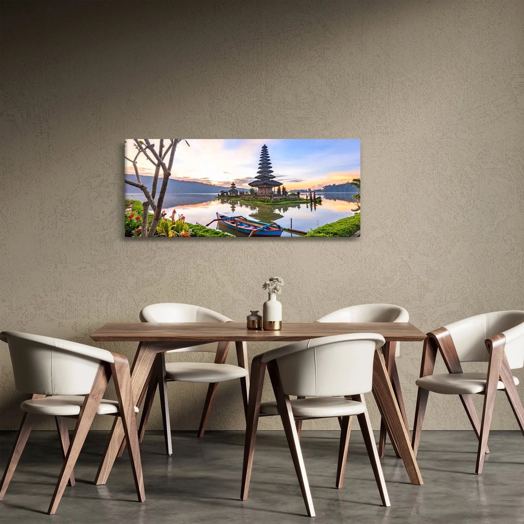 Tablou - Templul Pura Bratan (120x50 cm)
