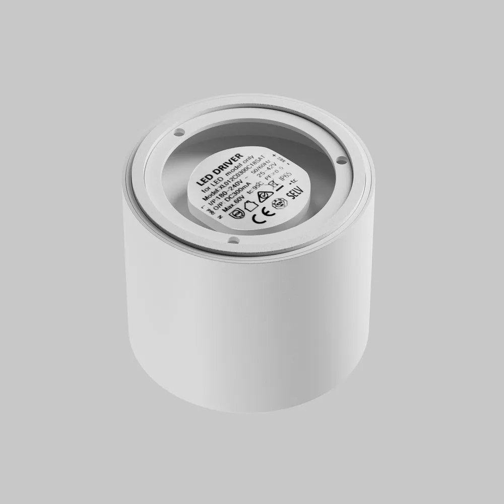 Spot aplicat LED Lens alb 3000K 15W