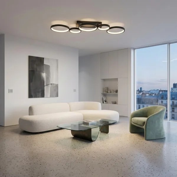 BRILAGI - Plafonieră LED reglabilă RINGO LED/34W/230V negru + telecomandă