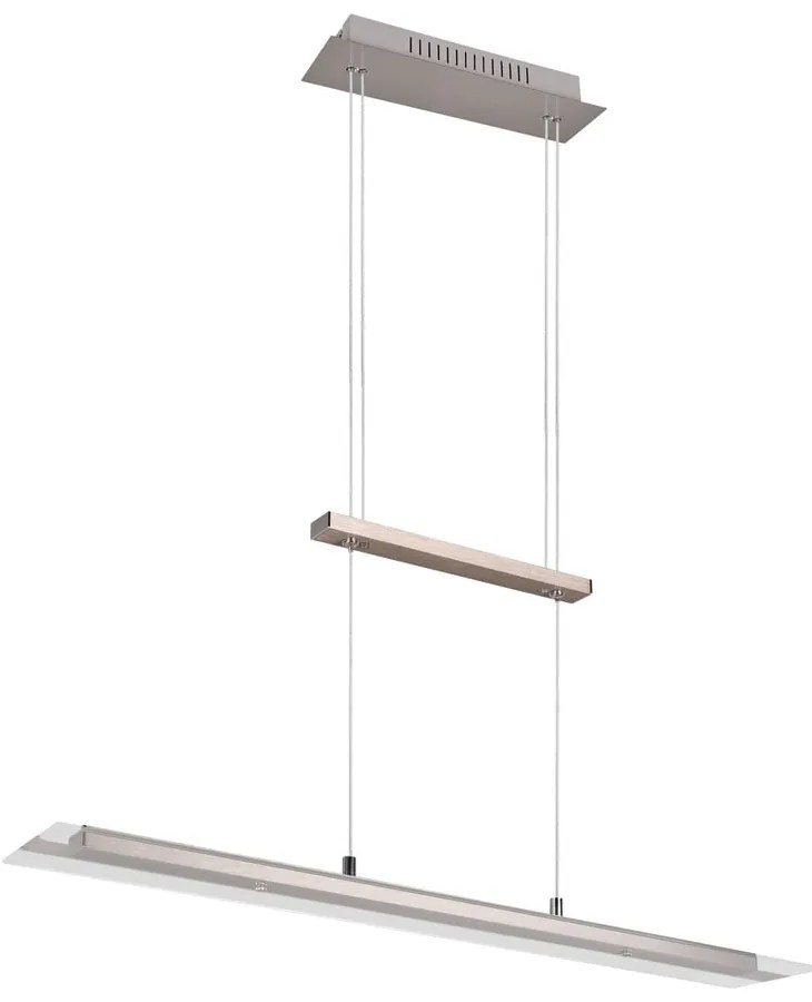 Lustră gri LED cu abajur din sticlă Milos – Reality