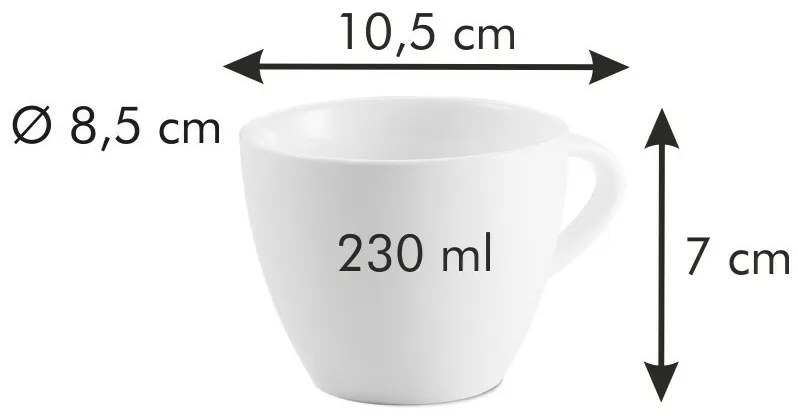 Tescoma Ceas de cappuccino din porțelan All FitOne Belly 230 ml