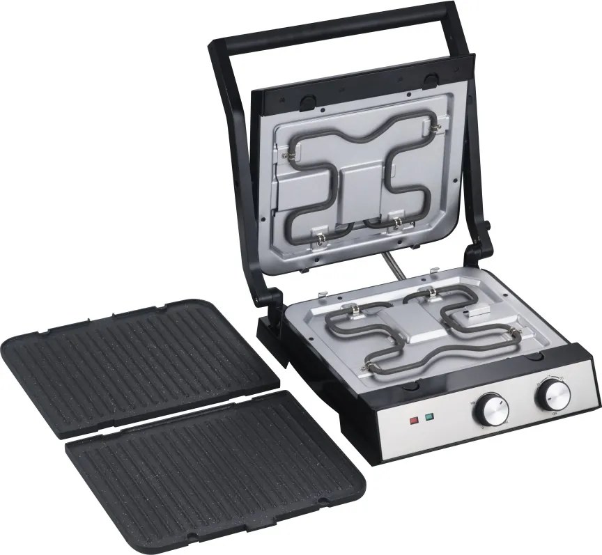 Sandwich maker si Grill Zilan ZLN3966, Protectie supraincalzire, Placi detasabile, Putere 2000W