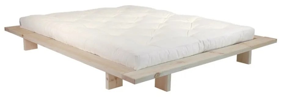 Pat matrimonial din lemn masiv de pin cu somieră 180x200 cm Japan – Karup Design