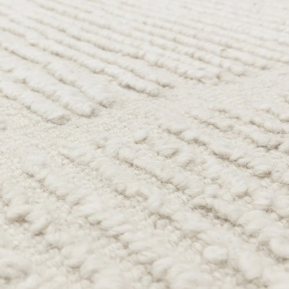 Covor fildeș țesut manual din lână 120x170 cm Zennith Column – Asiatic Carpets