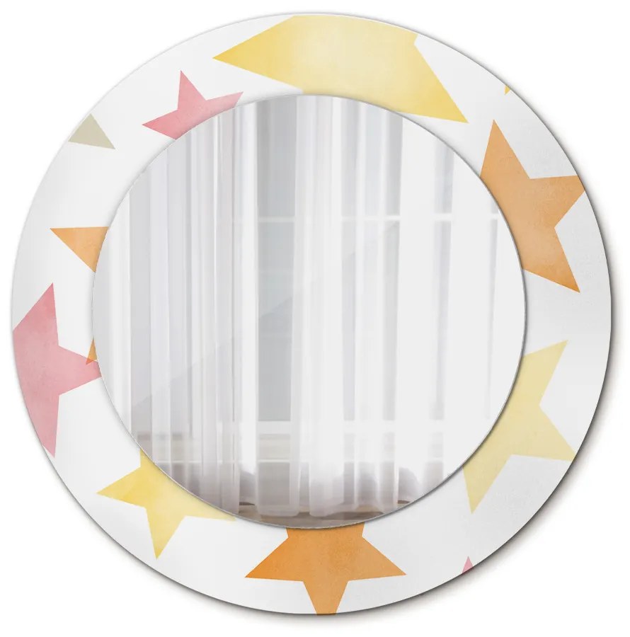 Oglinda cu decor rotunda Stele pastelate