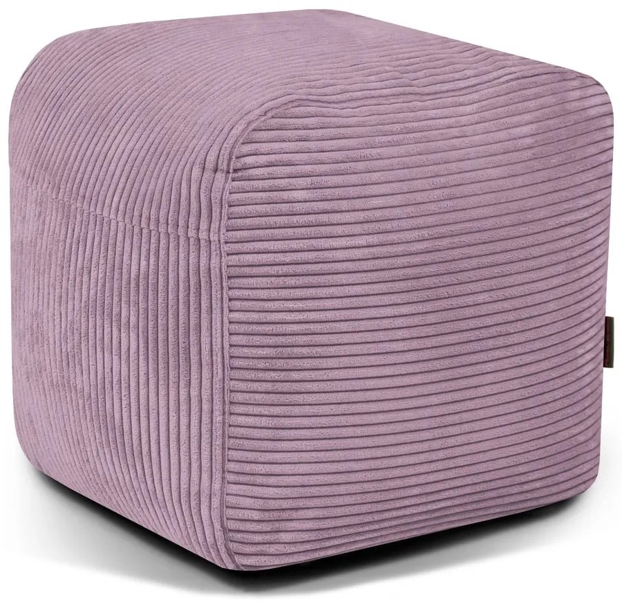 Fotoliu bean bag mov cu tapițerie din catifea reiată Plus 50 Lounge – SLOWDOWN