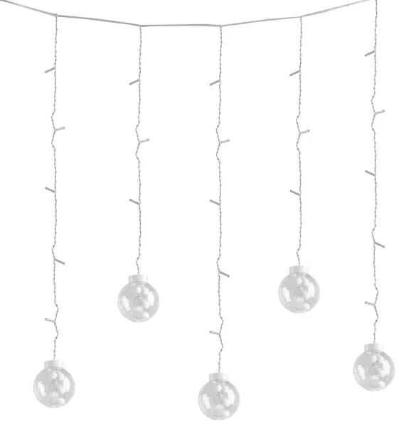 Perdea LED de Crăciun WISH BALLS 108xLED/8 funcții 4,5 m alb cald