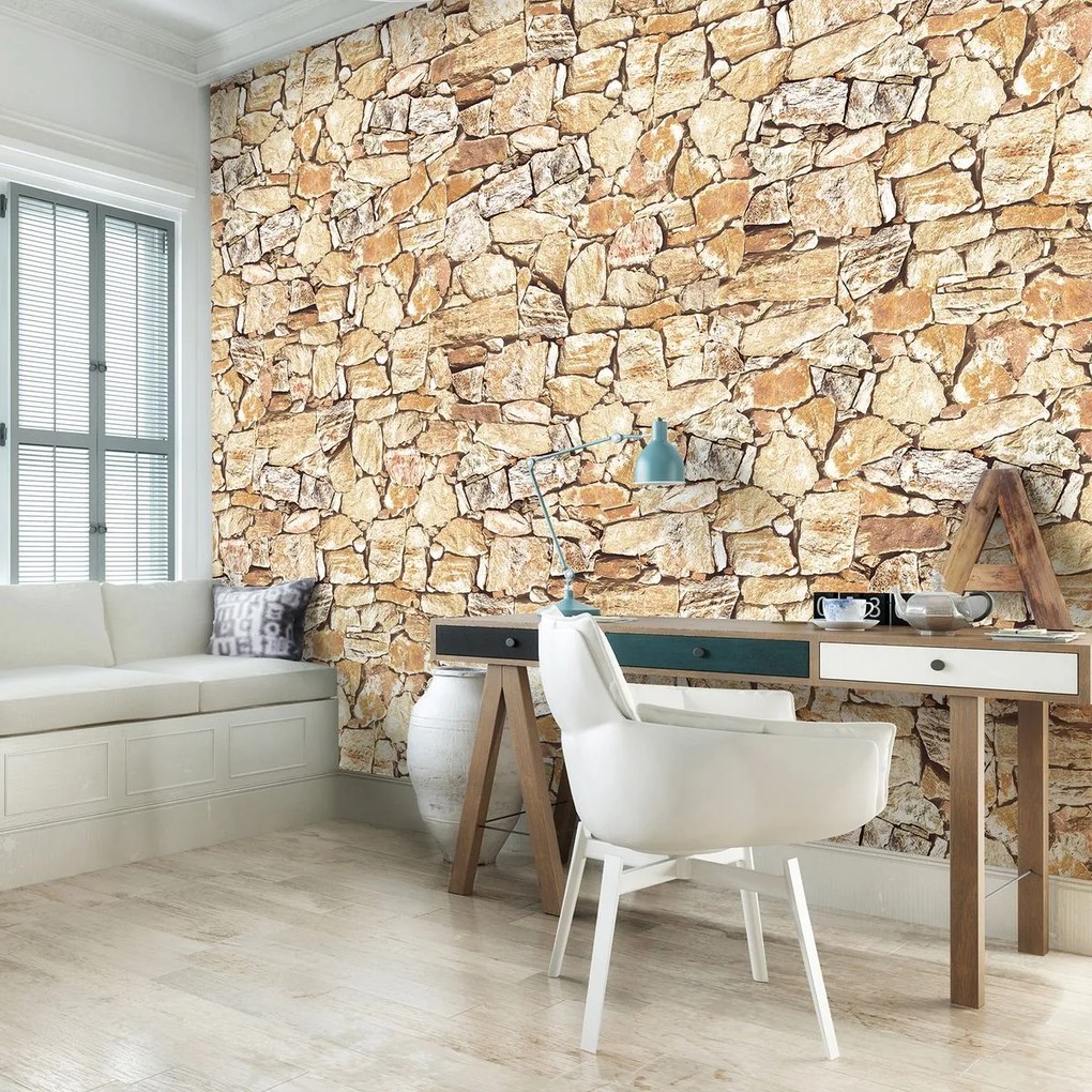 Fototapet - Stone Wall Rock (152,5x104 cm)