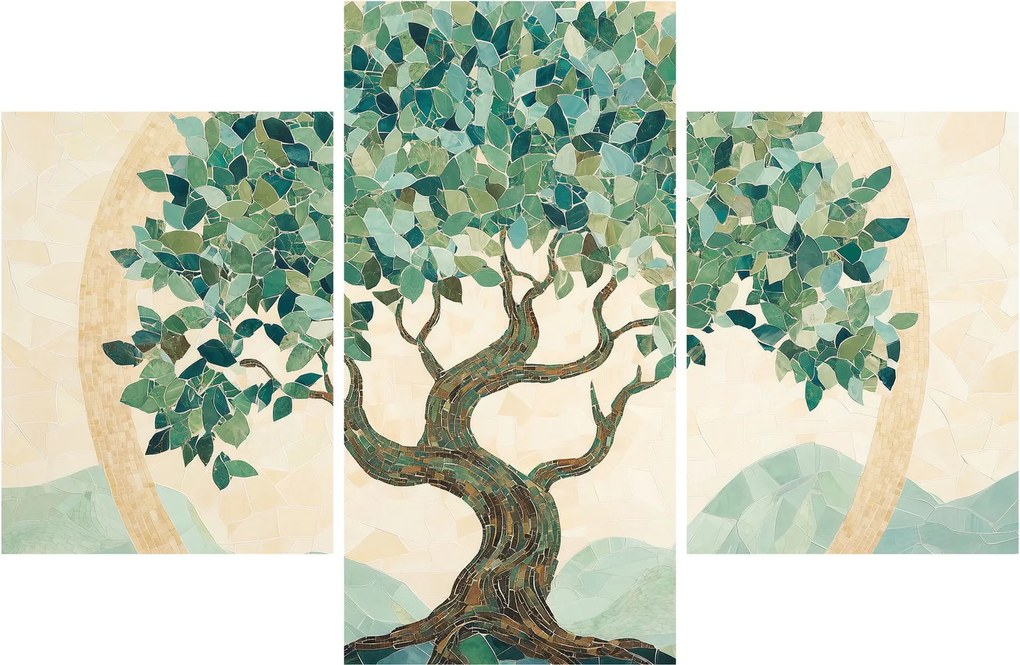 Tablou – Mozaic elegant cu arbore (90x60 cm)