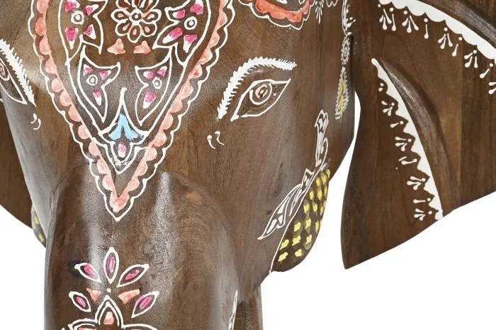 Consolă decorativă pictată manual din lemn de mango, „Elefant”