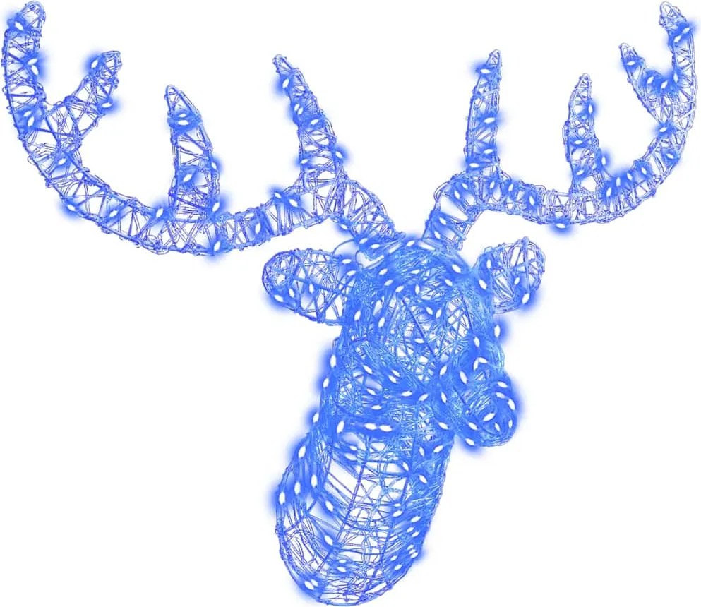 vidaXL Cap de ren cu 140 LED albastru 68 x 36,5 x 62,5 cm Acril