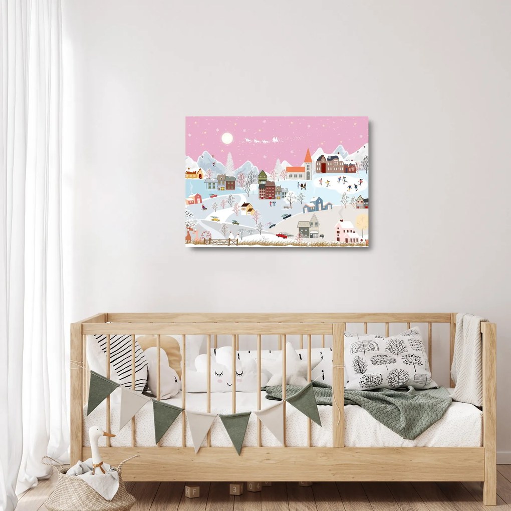 Tablou pe sticlă - Iarma magică (70x50 cm)