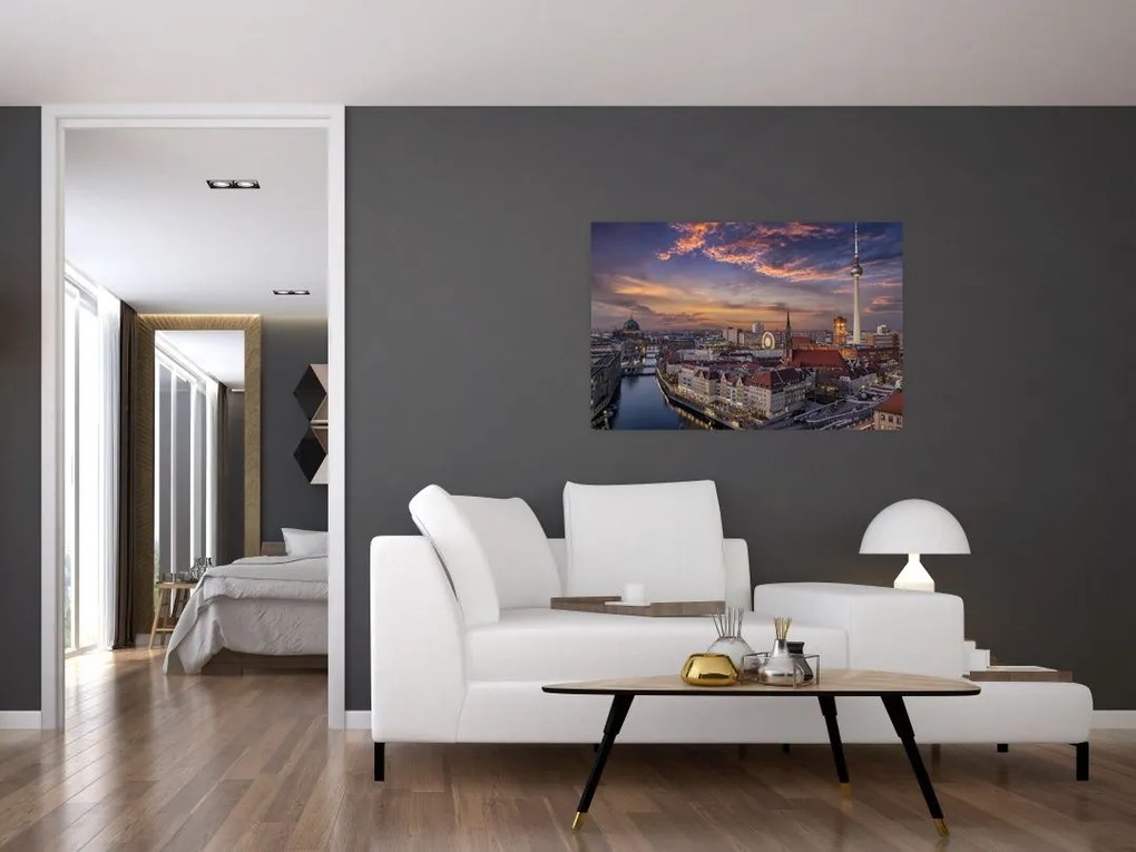 Tablou - Apus de soare în Berlin (90x60 cm)