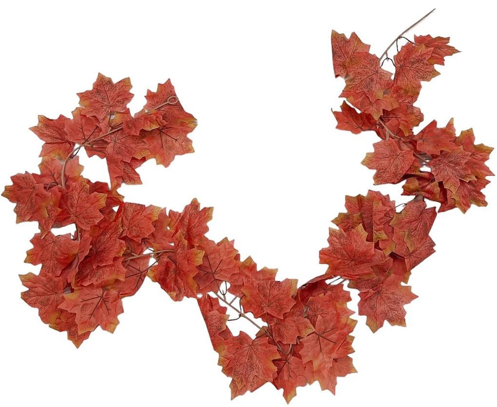 Ghirlanda cu frunze artificiale Ginny 170cm, Portocaliu