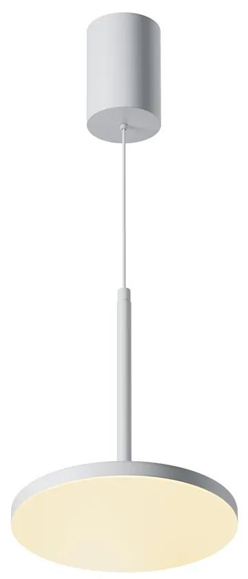 Lustra/Pendul LED iluminat design tehnic Plato D-18,5cm alb