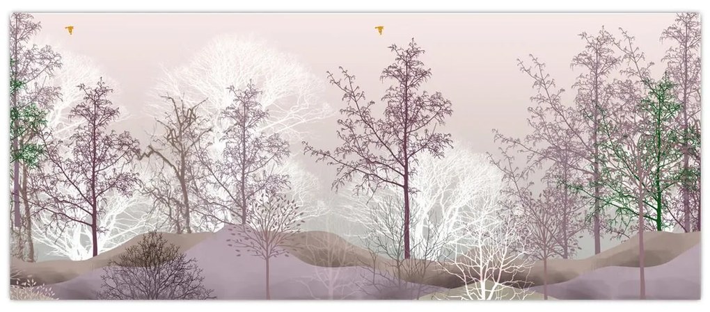 Tablou cu pădure (120x50 cm)