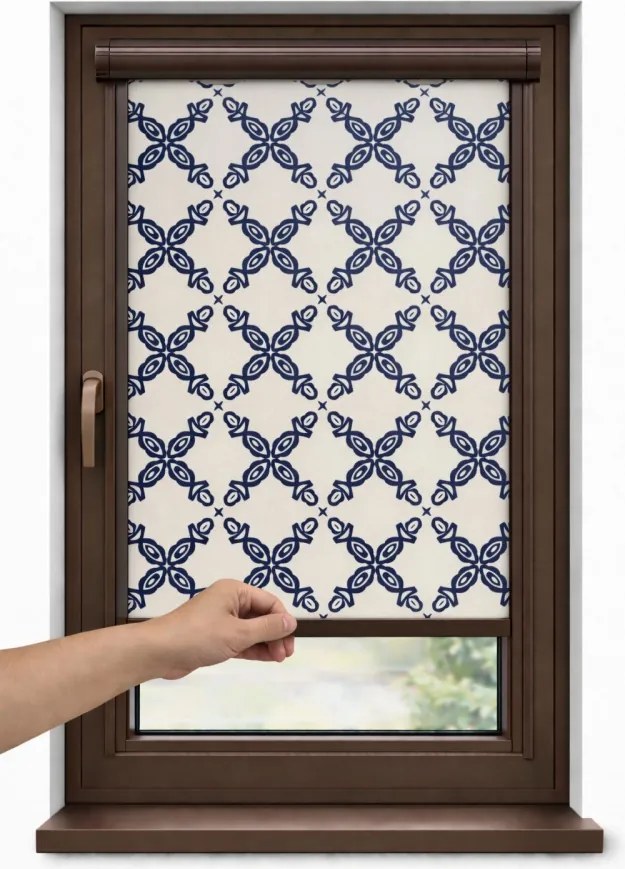 Roletă Premium cu arc, fără lanț – Material textil ROYAL 5000, montaj pe baghetă