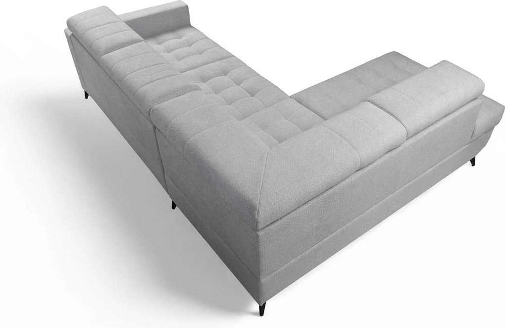 Colțar extensibil Nardo L stânga - chenille gri deschis Vibe 85