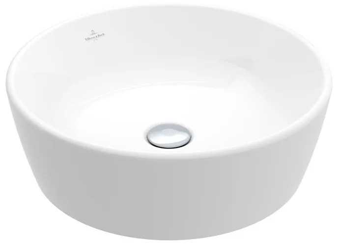 Lavoar pe blat, Villeroy & Boch, Architectura, rotund, 45 cm, cu preaplin, alb