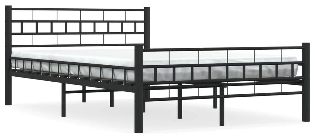 285278 vidaXL Cadru de pat, negru, 140 x 200 cm, oțel