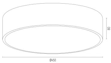 Plafoniera design modern AMORE negru, diametru 45cm