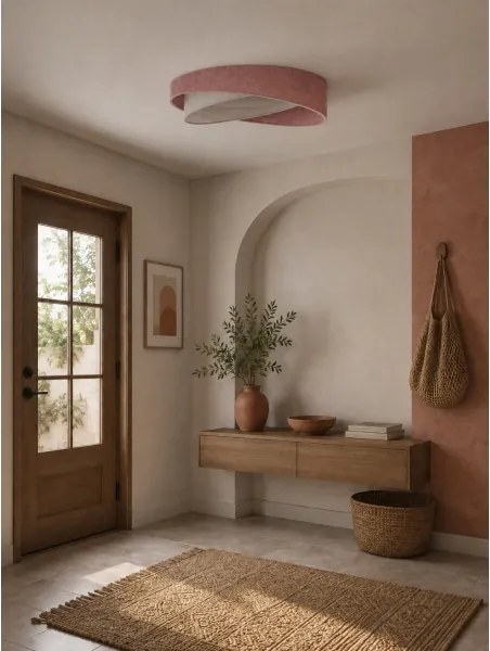 BRILAGI- Plafonieră LED VELVET TWIST LED/24W/230V 4000K Ø 55 cm roz./crem.