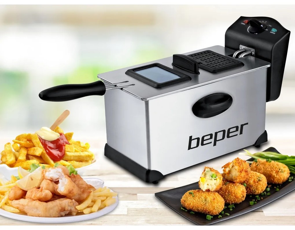 Beper BC353 friteuză din oțel inoxidabil 3,5 l