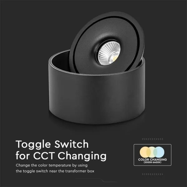 Spot LED/28W/230V 3000/4000/6400K negru