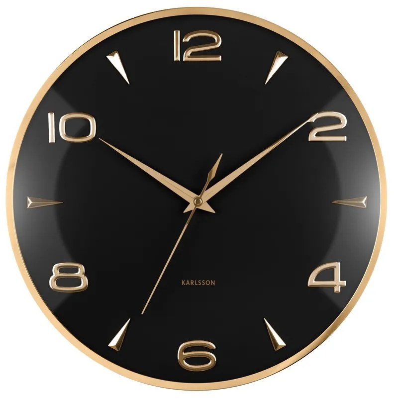 Karlsson 6017BK ceas de perete design negru,diametru 40 cm