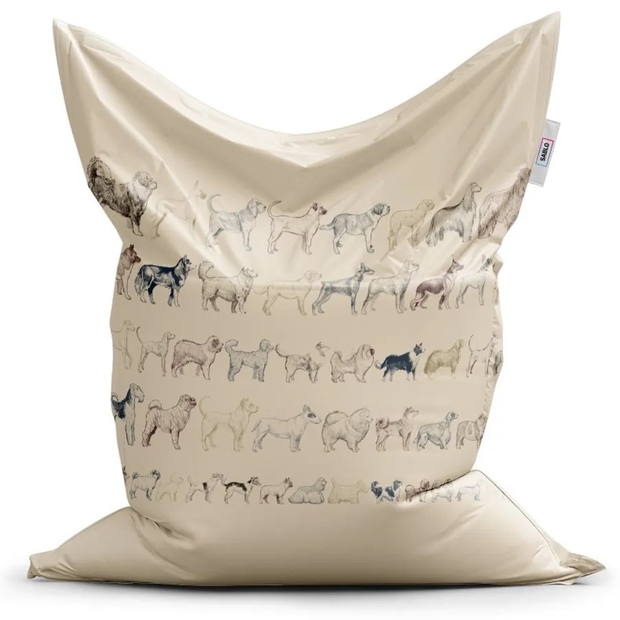 Sac de șezut Classic rase de câini - pentru copii, bej