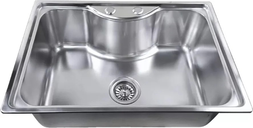 Chiuveta inox Inter Ceramic Alpaca cu o cuva inox 65x45 cm