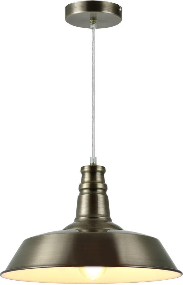 Lampa suspendata design decorativ – lampa plafon - 1 x E27,60W, Ø:36 cm, kaki / alb