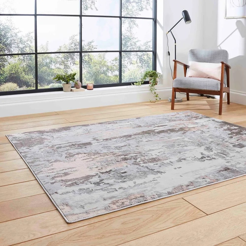 Covor Think Rugs Apollo, 120 x 170 cm, gri-roz