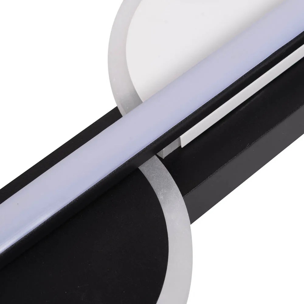 Aplica LED Erste Zuleya 24W Negru Mat Corp Iluminat Perete Modern Minimalist 3CCT Design Geometric Eficienta Energetica Ambientala IP20 Interior