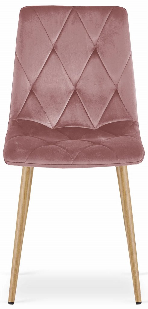 Roz scaun bucatarie LIBRA din catifea