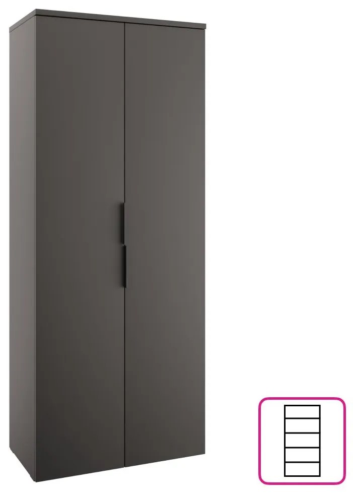 Dulap cu rafturi Alegre (antracit) . 1116206