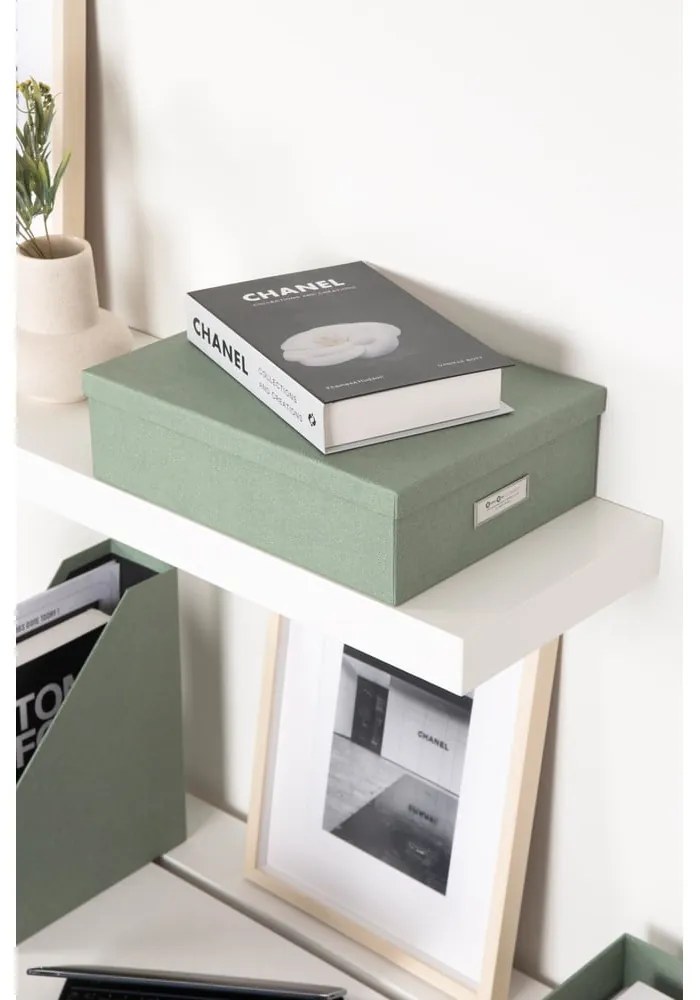 Organizatoare verzi pentru documente 5 buc. din carton Holger Canvas Paper Laminate – Bigso