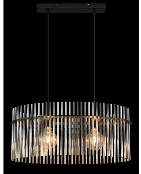 Lustră pe cablu Globo 15698H3 GORLEY 2xE27/60W/230V negru